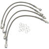 Kit tubi freno aeronautici per Moto Guzzi V 35 C completo grigio