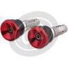 Coppia contrappesi antivibranti portaspecchietti Highsider Akron LS rosso - Foto 2