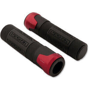 Coppia manopole Highsider Akron 22mm forate rosso