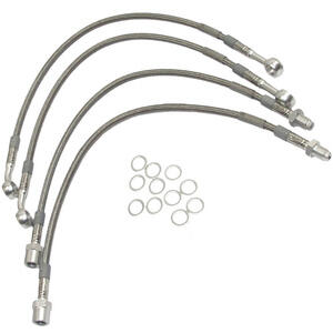 Kit tubi freno aeronautici per Moto Guzzi 850 T5 -'85 completo grigio