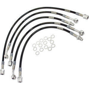 Kit tubi freno aeronautici per Moto Guzzi 750 S3 completo nero