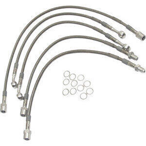 Kit tubi freno aeronautici per Moto Guzzi 750 S3 completo grigio