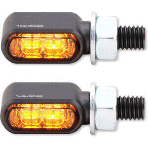 Coppia frecce led Highsider Bronx mini titanio fumè