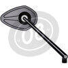 Specchietto retrovisore reversibile Motogadget M-View Sport lungo senza vetro nero - Foto 2