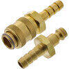 Connettore tubo benzina 6mm sgancio rapido valvola singola ottone