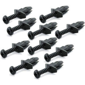 Fairing screw M6x11mm plastic black set 10pc