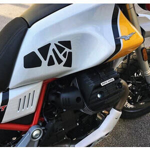 Fuel tank knee pads Moto Guzzi V 85 TT black pair