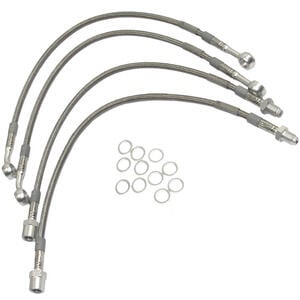 Kit tubi freno aeronautici per Moto Guzzi 1000 SP II completo grigio