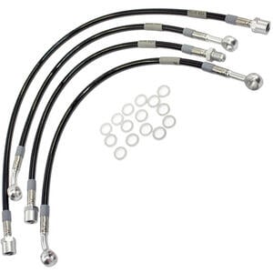 Kit tubi freno aeronautici per Moto Guzzi 1000 SP completo nero