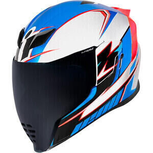 Casco moto integrale Icon Airflite Ultrabolt bianco/blu/nero/rosso