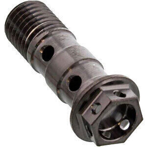 Bullone forato M10x1.25 doppio testa alleggerita inox nero