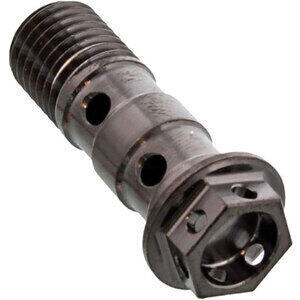 Bullone forato M10x1.25 doppio testa alleggerita inox nero