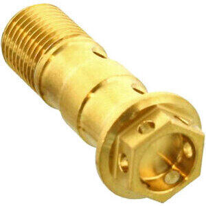 Bullone forato M10x1 doppio testa alleggerita inox oro