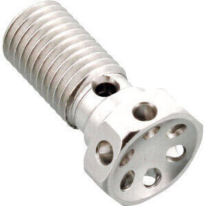 Bullone forato M10x1 singolo testa alleggerita alluminio grigio