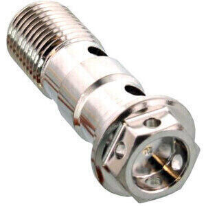 Bullone forato M10x1 doppio testa alleggerita inox grigio