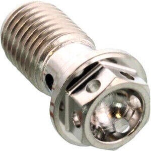 Bullone forato M10x1.25 singolo testa alleggerita inox grigio