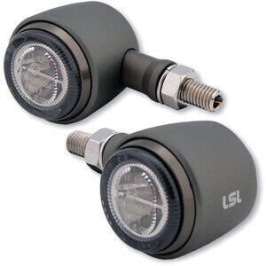 Coppia frecce led LSL Retro titanio con fanalino posteriore