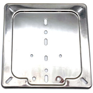 Base targa moto moderne acciaio cromo