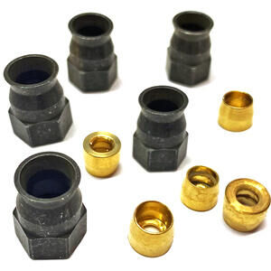 Dado tubi freno aeronautici Allegri completo kit 5pz nero
