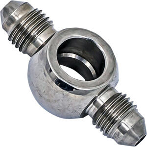 Occhiello tubi freno aeronautici 10mm Goodridge dritto doppio inox
