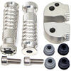 Pedalino poggiapiedi per Aprilia RSV4 Gilles Tooling Sport guidatore coppia grigio - Foto 2