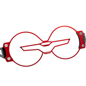 Griglia protezione faro anteriore per Moto Guzzi V 85 TT MyTech rosso