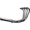 Impianto di scarico per Kawasaki GPZ 750 Uni-Track Delkevic 4 in 1 Racing inox