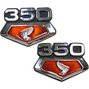 Side panel emblem Honda CB 350 K \'70-\'71 OEM Replica set