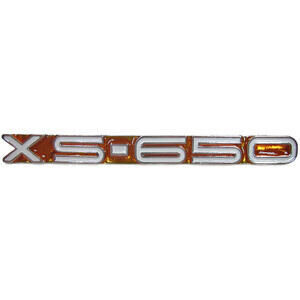 Side panel emblem Yamaha XS 650 -\'73 OE-Replica amber