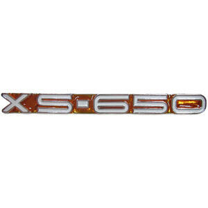 Side panel emblem Yamaha XS 650 -\'73 OE-Replica amber