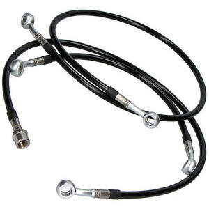Kit tubi freno aeronautici per Moto Guzzi V 35 III completo nero
