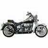 Impianto di scarico per Harley-Davidson Softail '00-'17 Paughco Fishtail 2-2 nero