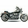 Impianto di scarico per Harley-Davidson Softail '00-'17 Paughco Fishtail 2-2 cromo