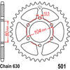 Corona trasmissione JT Sprockets JTR501 - Foto 2