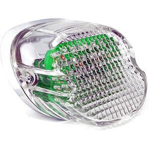 Rückleuchten Harley-Davidson \'73-\'98 Laydown led Nummernschildbeleuchtung oben transparent