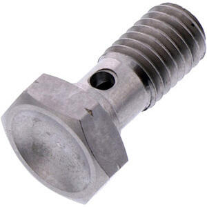 Bullone forato tubazione olio motore M8x1 inox grigio