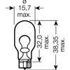 Halogen bulb 12V push fit W2.1X9.5D, 16W OSRAM Original Line - Bilder 2