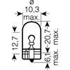 Halogen bulb 12V push fit W2.1X9.5D, 5W OSRAM Ultra Life - Bilder 2