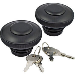 Fuel cap Harley-Davidson \'83-\'95 OE-Replica black set lock