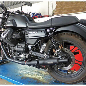 Auspuff Schalldämpfer Moto Guzzi V 7 i.e. III Mass Classic paar