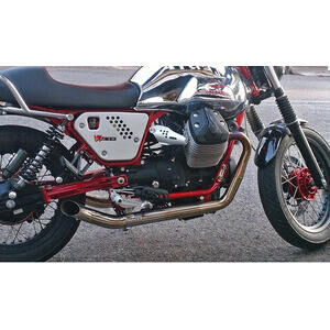 Sistema de escape Moto Guzzi V 7 i.e. -\'14 Racer Mass Hot Rod 2-2