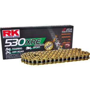 Cadena de transmisión RK Takasago 530 XW-Ring oro/negro
