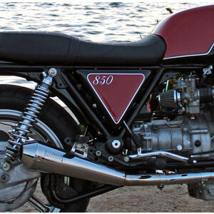 Finale di scarico per Moto Guzzi Serie Grossa Teste Tonde Mass Cafe Racer coppia