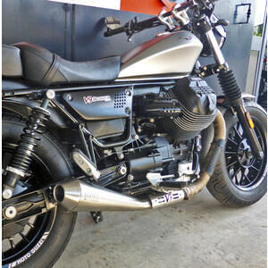 Auspuff Schalldämpfer Moto Guzzi V 9 E5 Mass Cafe Racer paar