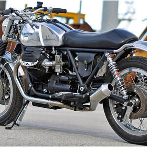 Sistema de escape Moto Guzzi Serie Grossa Mass Cafe Racer Curve 2-1