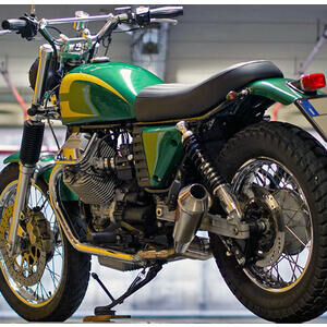 Auspuff Schalldämpfer Moto Guzzi Nevada Mass Cafe Racer Curve kit 2-1