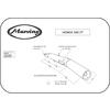 Exhaust muffler Honda FT 500 Marving Master black - Pictures 3