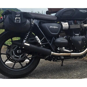 Auspuff Schalldämpfer Triumph Street Twin E4 Mass Classic paar