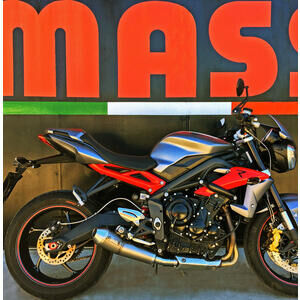 Auspuff Schalldämpfer Triumph Street Triple E3 Mass Cafe Racer Re-Curve