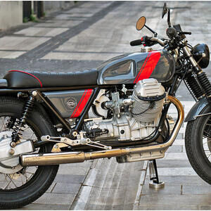 Auspuff Schalldämpfer Moto Guzzi Serie Grossa Teste Tonde Mass M1 Classic paar